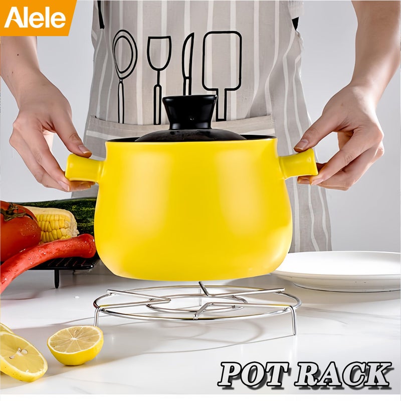 Alele Steam Rack 7Inch Trivet Stainless Steel Steaming Rack Electric Pressure Cooker steam Rack Stand for Instant Pot Pressure Cooker Food Heating 3Pack - Image 3